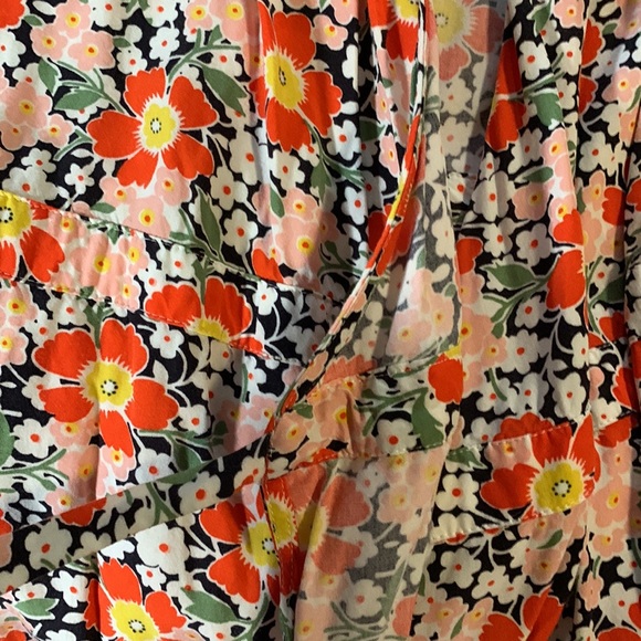 J.Crew Mercantile Easy Wrap Seventies Floral Midi Wrap Dress - Picture 10 of 12